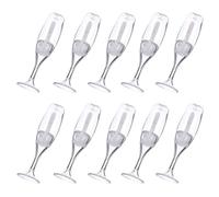TOYANDONA Lip Gloss Tubes Leakproof Containers 10pcs Refillable Wine Glass Shaped Plastic 8ml Empty Lip Balm Bottles for Making Your Own Gloss Samples and Daily Use