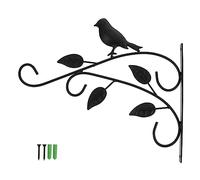TOYANDONA Living Room Wall Hook for Hanging Plants Bird Feeders Lanterns Decorative Iron Plant Hanger for Garden Indoor Use Unique Design with Four Leaf Accent
