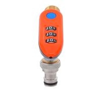 TOYANDONA Lockable Garden Faucet with Fit and User-settable Code, Copper 4" Conversion Adapter for Patio and Shared Spaces, Anti-Theft Water Spigot Lock with 1/2 Inch Connection