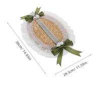 TOYANDONA Lolita Ribbon Straw Hat Adjustable Bow Tie Vintage Pastoral Bonnet for Women Summer Outdoor Stylish Sun Protection Headwear Green