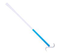TOYANDONA Long Handled Two-in-One Shoehorn and Dressing Stick for Elderly and Disabled, Adjustable Blue and White Plastic Shoe Lifter and Sock Remover Aid for Seniors and Pregnancy Care