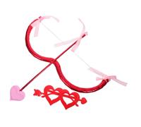 TOYANDONA Love Arrow Couples Costume Accessories Red Love Heart Costume Valentine Cosplay Prop Valentine’s Day Party Props Valentine Glasses Cupid Arrows Cupid Heart Bow