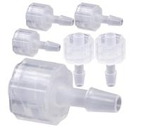 TOYANDONA Luer Lock Adapter Coupling Set 8pcs with 3.2mm Inner Thread, Pp Plastic, Compatible with Luer Lock Needle Tube for Industrial Work and Craft