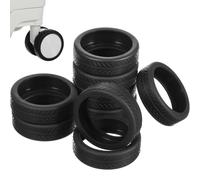 TOYANDONA Luggage 8 Silicone Protectors Covers Pcs Wheel Suitcase | Tool Free Fit, Tight over Rolling Wheels, Black Finish, Easy Use for Travel Cases and Storage