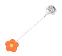 TOYANDONA Luminous Nurse Watch with Retractable Orange Flower Clip Digital Pocket Fob for Women Nursing Students Paramedics Handsfree Visibility for Night Rounds