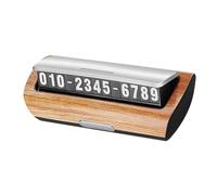 TOYANDONA Luminous Temporary Parking Car Phone Holder Wood Grain Multi-functional Car Decoration Universal Interior Accessory for Night Visibility