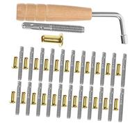 TOYANDONA Lyre Harp Accessories Set 1 Set Tuning Pin Nail String Fixing Screw 24-Note String Post Wrench Professional Harp Parts for Stringed Instruments Smooth Finish Sturdy