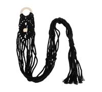 TOYANDONA Macrame Ukulele Wall Hanger Handwoven Guitar Holder Stable Mount for Guitars and Ukuleles Decorative Nordic Style Easy Installation Black