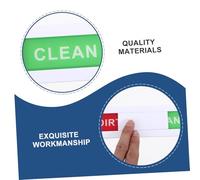 TOYANDONA Magnetic Clean Dirty Sign Sliding Indicator for Dishwasher Kitchen Magnet for Stainless Steel Wood Cabinet Doors Easy Glide Tab Dishwasher Status Notice Board