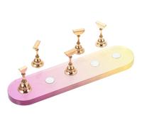 TOYANDONA Magnetic Nail Practice Holder DIY Nail Art Accessories for Manicure Tool with Gradual Color Base Fingernail Display Stand Beginners Salon Home Use
