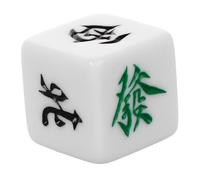 TOYANDONA Mahjong Dice Party Game Props Transparent White Plastic Smooth Surface Compact Fun Board Game Accessory for Southeast Northwest East Direction Play