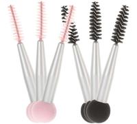 TOYANDONA Makeup Sponge Brush Set Applicator Brushes Double-headed 6pcs with Suitable for for Mushroom Sponge Head and Sturdy Nylon Handle Eyebrow Shaping Powder Professional Makeup