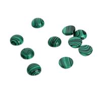 TOYANDONA Malachite Stone Cabochons round Flatbacks 10mm 20pcs for Jewelry Making and Craft Supplies Suitable for Scrapbooking and Cuff Link Decorations