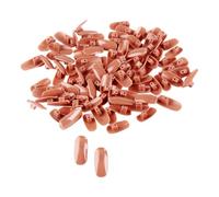 TOYANDONA Manicure Nail Tips Practice Finger Model 200pcs Flexible Joint Fake Fingers Coffee Color Nail Art Training Tool for Professional