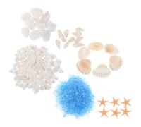 TOYANDONA Material Pack for DIY Ocean Theme Crafts Sea Glass Shells Conch and Sand for Beach-themed Decorations and Craft Enthusiasts