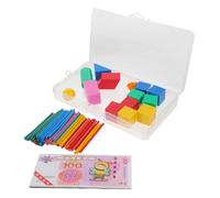 TOYANDONA Math Counting Sticks with Geometric Blocks for Kindergarten Learning Arithmetic Rods for Addition and Subtraction Games Educational Math for Early Childhood Development