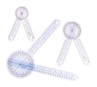 TOYANDONA Medical Goniometer Protractor Set 3pcs Plastic Rulers 360 Degree Multi-angle Measuring Tools for Ulna and Finger Measurement in Physiotherapy and Occupational Therapy Random Color