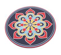 TOYANDONA Meditation Bowl Mat for Sound Bowls Buddhist and Religious Use Rounded Design Printed Intricate Patterns Placement Mat and Meditation Practices