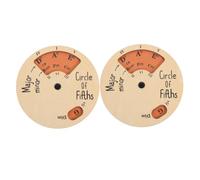 TOYANDONA Melody Tool with Comfortable Grip Circle of Fifths Wheel 2pcs Wooden and Practical Design for Musicians Placing on Desks Or Bedside Tables