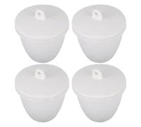 TOYANDONA Melting Crucible Tool 4Pcs Ceramic 100ml with Lids - Thermal Stability for Precious Metals Refining in Chemical Industry