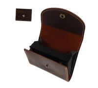 TOYANDONA Men's Accordion Card Holder Wallet Genuine Cowhide Multi-Card Organizer Snap Closure Slots for Credit Business and Id Compact Design for Travel and Everyday Use