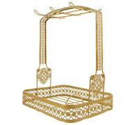 TOYANDONA Metal Coffee Mug Display Rack with Flat Wide Base Sturdy Iron Cup Holder for Kitchen Countertop Suitable for Coffee Cups Teacups Plates Stable Organizer for Restaurants and Bars