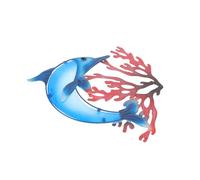 TOYANDONA Metal Dolphin Wall Hanging Sculpture Vivid Animal Pendant for Home Wall Decor European Farmhouse Style Living Bedroom Decoration for Shop and Indoor Spaces