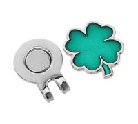 TOYANDONA Metal Four Leaf Clover Golf Ball Marker with Magnetic Hat Clip Shamrock Design for Golfers Outdoor Sports Travel Accessories Multipurpose Golf Party Favors