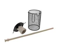 TOYANDONA Metal Lamp Guard for Lizard and Heated Bulbs, Distributes Warmth Evenly and Regulates Heating Lamp Cover Efficiency, Suitable for Reptile Tank and Crawler Habitat, Black Protective