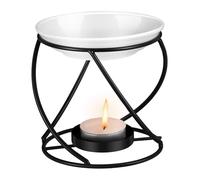 TOYANDONA Metal Wax Melt Burner with Stand Multi-functional Tea Light Wax Warmer for Home Decoration Scented Oil Diffuser and Essential Oils Elegant Candle Holder for Living and Christmas