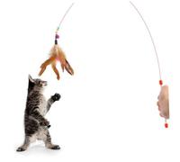 TOYANDONA Metal Wire Cat Teaser Kitten Hunter Pet Wire Pursuer Bell Beads for Interactive Play Cat Spiral Toy Flutter Fun for Fetching