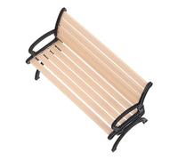 TOYANDONA Micro Bench Model Miniature Park Chair Mini House Furniture Decoration for Dollhouse Micro House Decor Accessory Compact Brown-red
