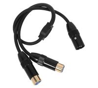 TOYANDONA Microphone Audio Cable Xlr Splitter Cord Balanced Pin Y Cable Adapter for Audio Application Xlr Dual Adapter Use Recording Studio Live Performance