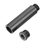 TOYANDONA Microphone Extension Rod for Desk Stand Black Aluminum Tube with 3/8" to 5/8" Thread Adapter Set for Mic Boom Arm Mount Compatible with Gaming and Recording Equipment