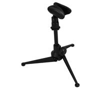 TOYANDONA Microphone Stand Tabletop Metal Tripod Mic Bracket for Podcast Home Studio Office Use