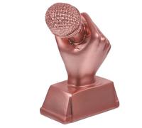 TOYANDONA Microphone Trophy Award Resin Singing Competition Trophy for School Community Events Creative Music Award for Classroom Rewards Contests Lightweight Design with Detailed
