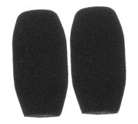 TOYANDONA Microphone Voice Replacement Covers Black Replace Mic 2pcs Sponge Cover Improves Clarity and Easy to for Headset and Lapel Microphones Teaching and Meetings