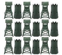TOYANDONA Military Model Accessories Set 10Pcs Mini Turret and Watchtower Models for Pretend Play Educational Collectible Military Scene Decorations