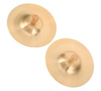 TOYANDONA Mini Brass Finger Cymbals Handheld Percussion Instruments for Orff Education Approved Belly Dance Accessories with User-friendly Handles Crisp Sound Practice Cymbals for Musical