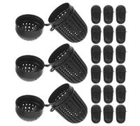 TOYANDONA Mini Fishing Bait Cage Trap Black Plastic 40pcs Portable Lures Holder with Controlled Feeding Enhances Fishing Experience for Eel and Live Bait for Hobby Use