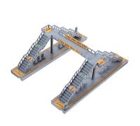 TOYANDONA Mini Footbridge Model DIY Sand Table Ornament for Railway Scenery Smooth Surface Pedestrian Overhead Bridge Decoration Miniature Building Material for Bedroom and Living Display