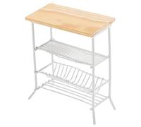 TOYANDONA Mini Kitchen Storage Rack Dollhouse Accessories for Scale Landscape Decor Tiny House Furniture Design for Miniature Kitchen Decoration