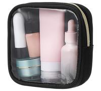 TOYANDONA Mini Makeup Pouch with Zipper Closure and Front PVC Material Small Travel Cosmetic Bag for Women to Keep Your Purse Organized and Store Skincare or Earphones