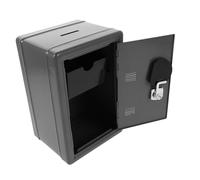 TOYANDONA Mini Metal Money Box Safe with Lock Portable Savings Container for Adults Secure Coin and Cash Storage Organizer for Home Office Travel Educational Financial Management Tool