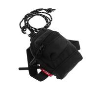 TOYANDONA Mini Outdoor Key Coin Pouch Zipper, Black Tiny Wallet Pouch and Keychain for Men, Small Change Purse Backpack Accessory for Travel and Everyday Use