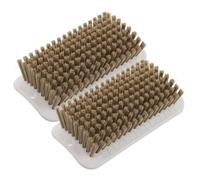 TOYANDONA Mini Pig Plastic and Metal Material, Dual Hanging Holes 2pcs Self-cleaning Grooming Brush with Mounting Screws Ergonomic Non-slip Handle, for Bath Cleaning and Animal Care