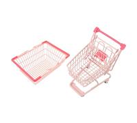 TOYANDONA Mini Shopping Basket and Cart for Compact Portable Makeup Storage Organizer with Wear-resistant Design Stylish Desktop Decoration and Photo Prop Handheld Baskets for Boys