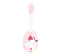 TOYANDONA Mini Ukulele Pink Giraffe Design Beginner Musical Instrument Plaything for Educational Four-string Ukulele for Early Music Learning and Fun