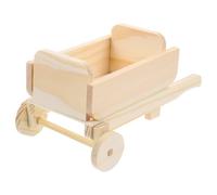 TOYANDONA Mini Wooden Cart Model DIY Assembly Blank Small Farm for Home Garden Decoration Unfinished Wood Mini Cart Ornament for Dollhouse Layout Creative Craft Gift