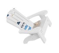 TOYANDONA Miniature Deck Chair Model Realistic Simulated Beach Chair Ornament for Dollhouse Sturdy Mini House Decoration with Coastal Nautical Style White Mediterranean Design for Home and